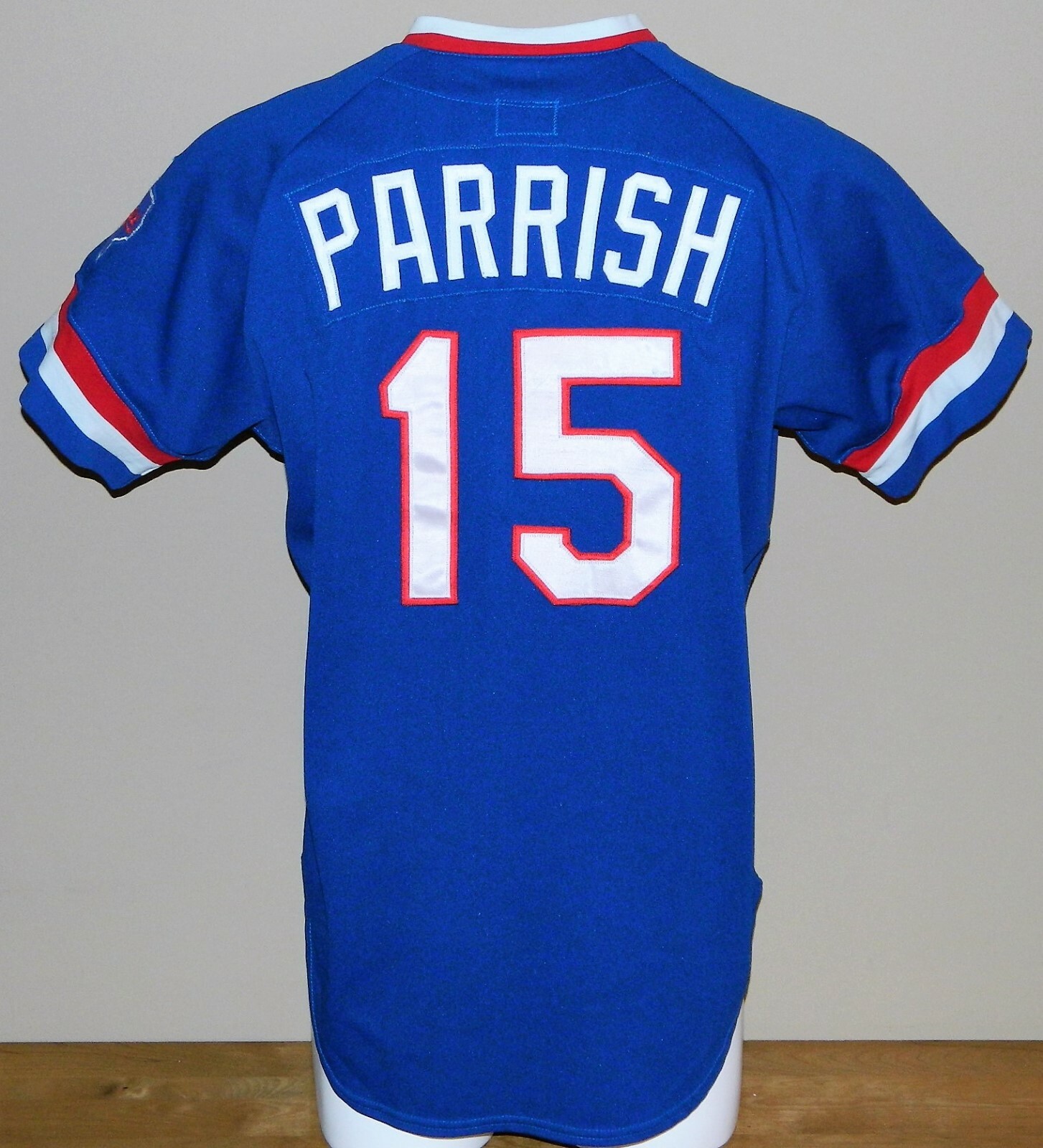 1985 Larry Parrish (Set 1) Game Worn Texas Rangers Road Jersey #15 - Wilson