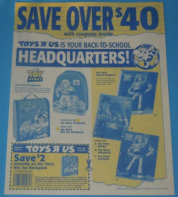 1996 Toys R Us Ad GOOSEBUMPS Geoffrey The Giraffe Flier Yak Bak Advertising RARE
