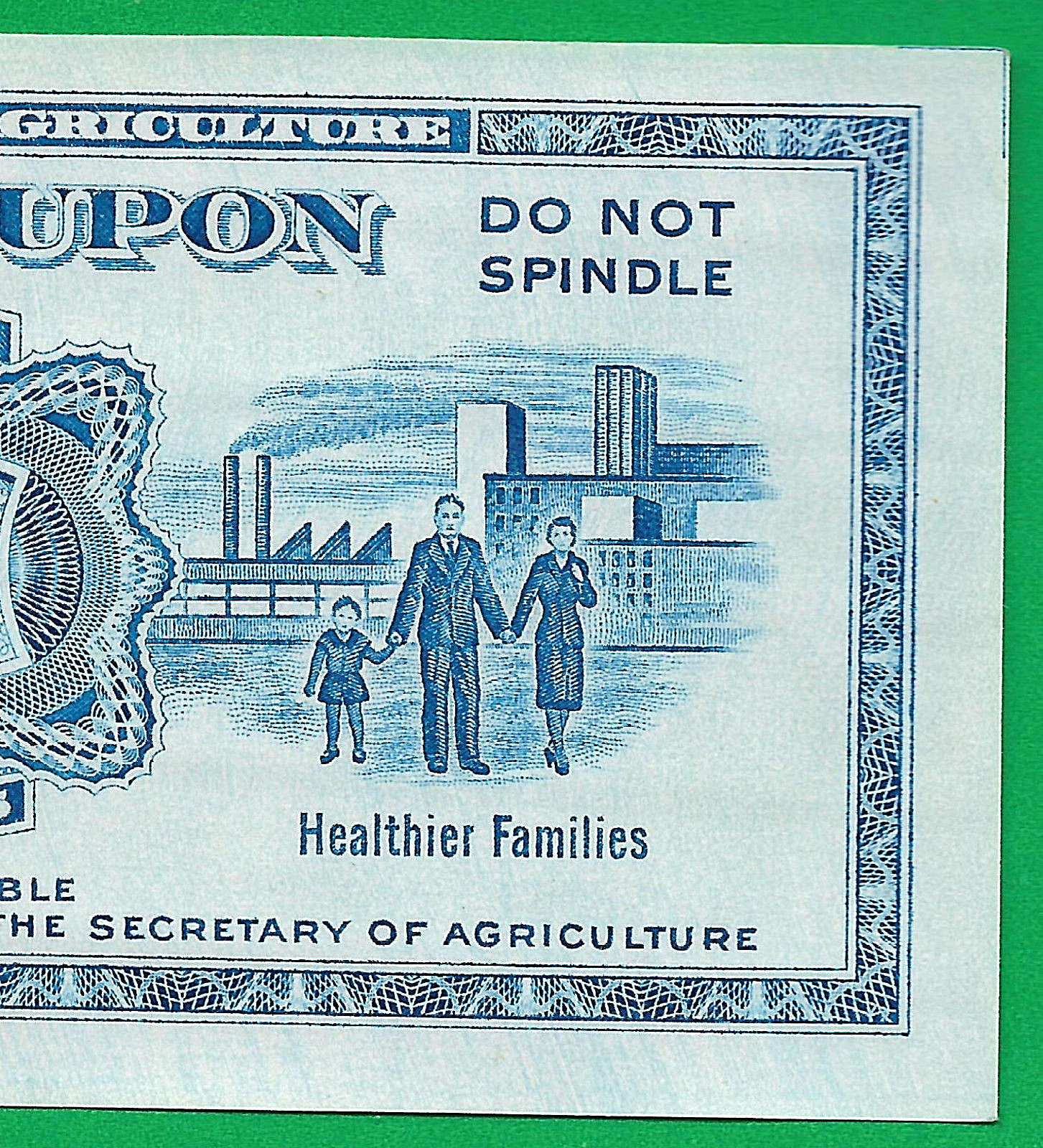 Food  Stamp coupon $2.00 1967 circulated WITH PRINERS CUTTING gide LINES USDA