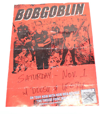 Vintage 1996 Bobgoblin Trees Poster Dallas Alternative Rock Deep Ellum Dallas TX