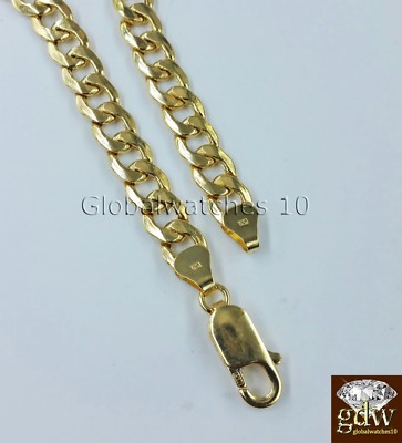 Pre-owned Globalwatches10 Real 10 K Gold Cuban Curb Link Baby Id Bracelet 7" Inch Engrave