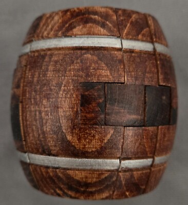 Wooden Powder Keg Brain Teaser Puzzle Challenge Rubiks Cube Jenga Tetris