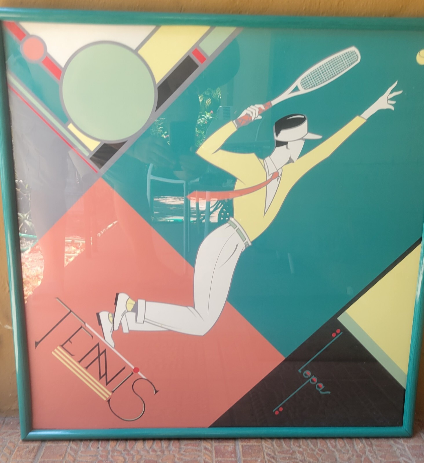Original Vintage Poster Tennis Player Lepas Sports 1995