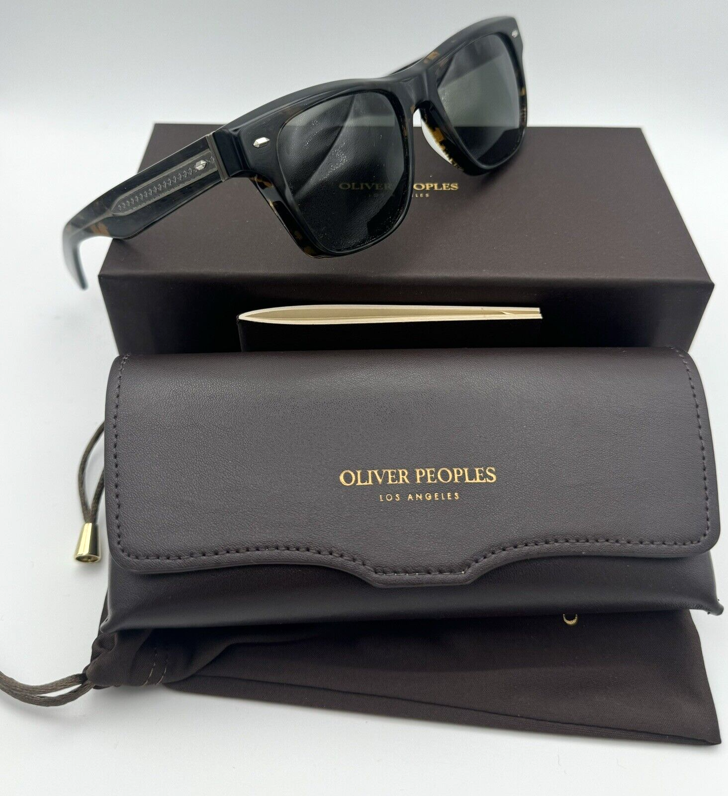 Pre-owned Oliver Peoples Oliver Sixties Sun Ov5522su 1747p1 - Tortoise / G-15 Polarized