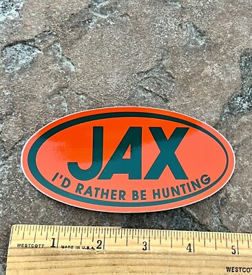 Jax HUNTING Sporting Good Sticker Store Colorado Outdoor Decal Water Bottle Hike