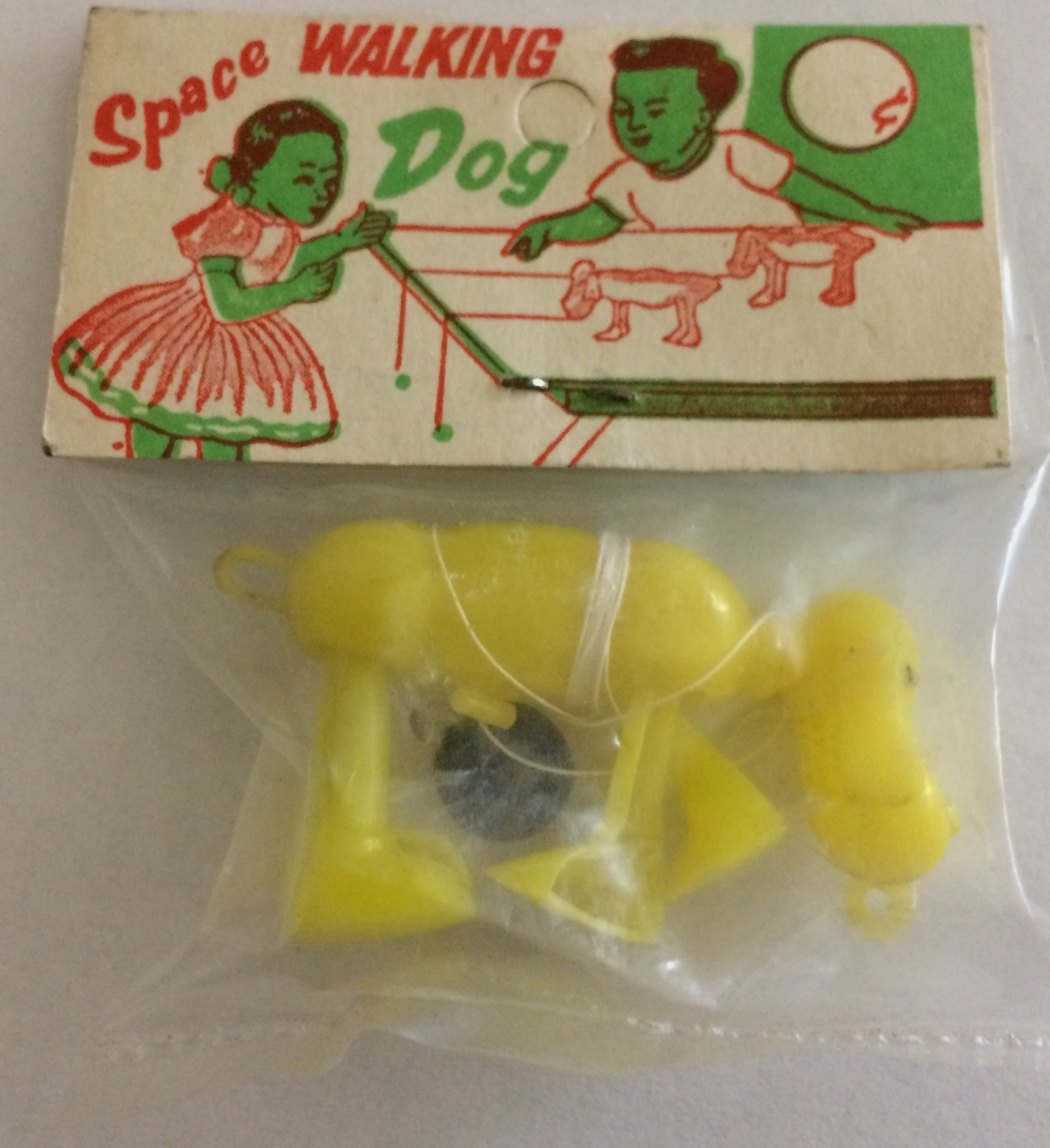 Vintage 1960's Space Walking Dog Ramp Walker Toy NIP Hong Kong