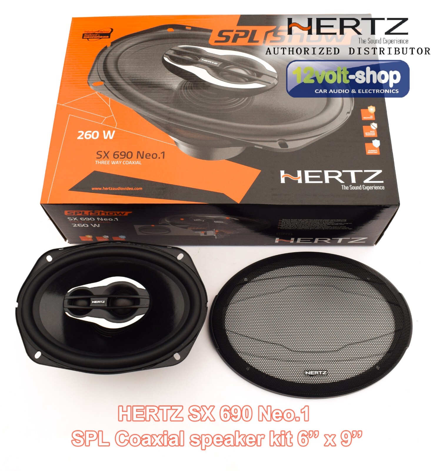 【珍品】Lo-D HS-P1 HERTZ SX 690 Neo.1 SPL Show 6''x9'' 3-way Shallow Coaxial