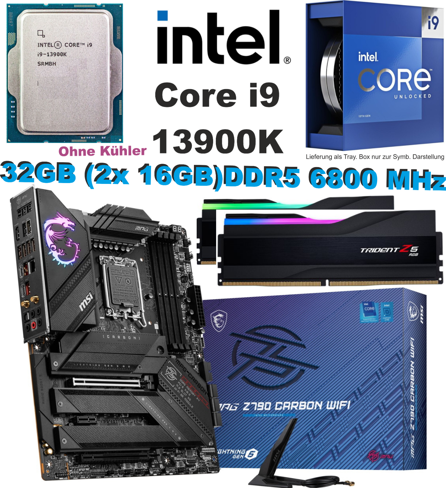 Bundle Intel Core i9-13900K MSI Z790 CARBON WiFi 32GB D5