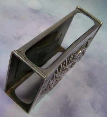Antique Deep Repousse Dutch Netherlands 833 Silver Matchbox Holder Hallmarked