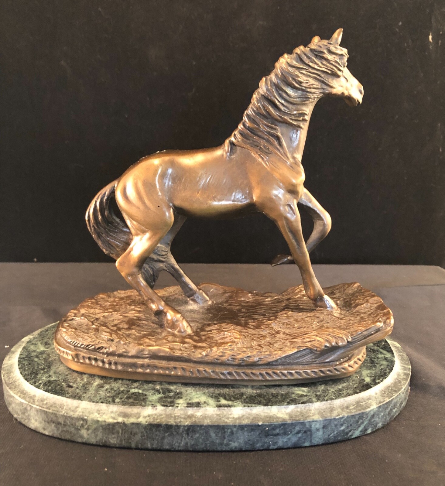 Bronze Horse Statue Made In France 1901 In The Style Of Isidore Bonheir