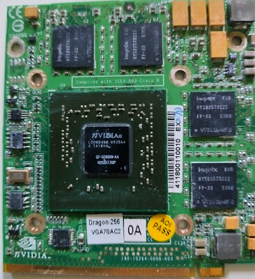 Graphics Video Card NVIDIA Geforce GO 6600 256MB  to notebook slot MXM VGA70AC2