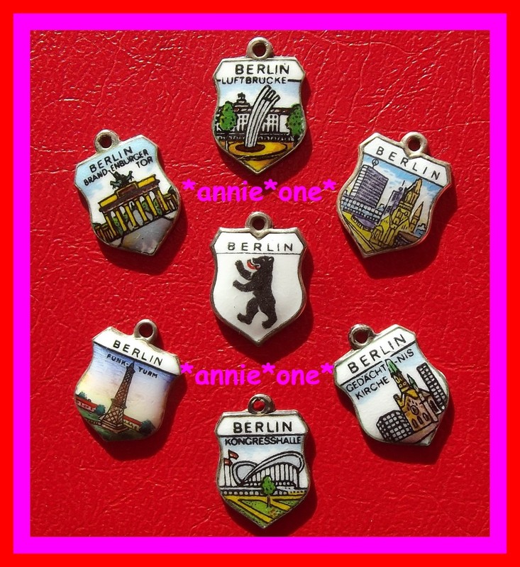 ê§ 7 Bettelarmband AnhÃ¤Nger Berlin Wappen LuftbrÃCke Europacenter Ua Silber 800 ê§