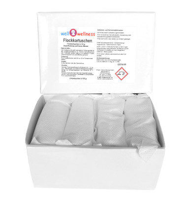 well2wellness Flockkartuschen/Pool Flockungsmittel 1,0 kg (8 x 125g Kartuschen) 