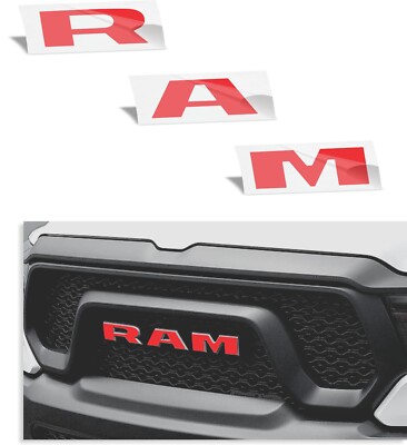 RAM Grille Emblem Overlay Decal Sticker for 2019-2024 Ram 1500 Rebel