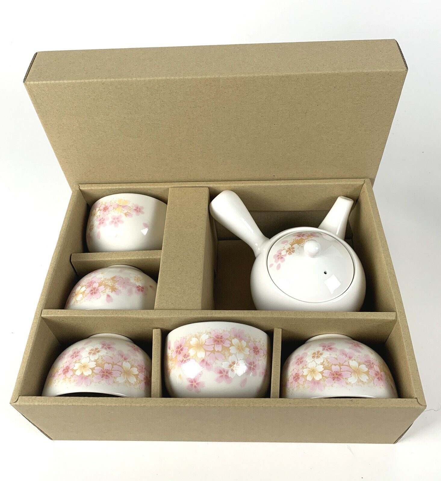 Porcelain Teapot Teacup Sakura Pink Cherry Blossom Japan 470