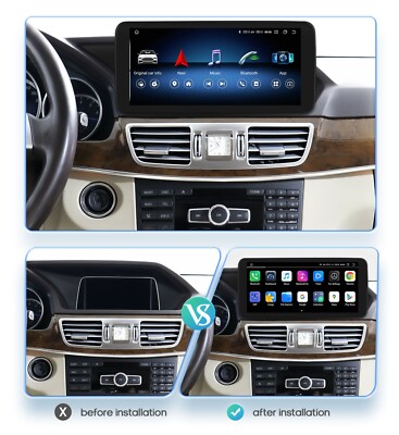 GPS Radio CarPlay 8Core for Mercedes Benz E-Class W212 E250 E300 E350 NTG5 4+32G