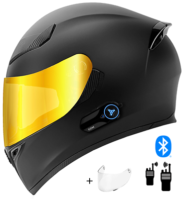 Matte black hotsell helmet gold visor