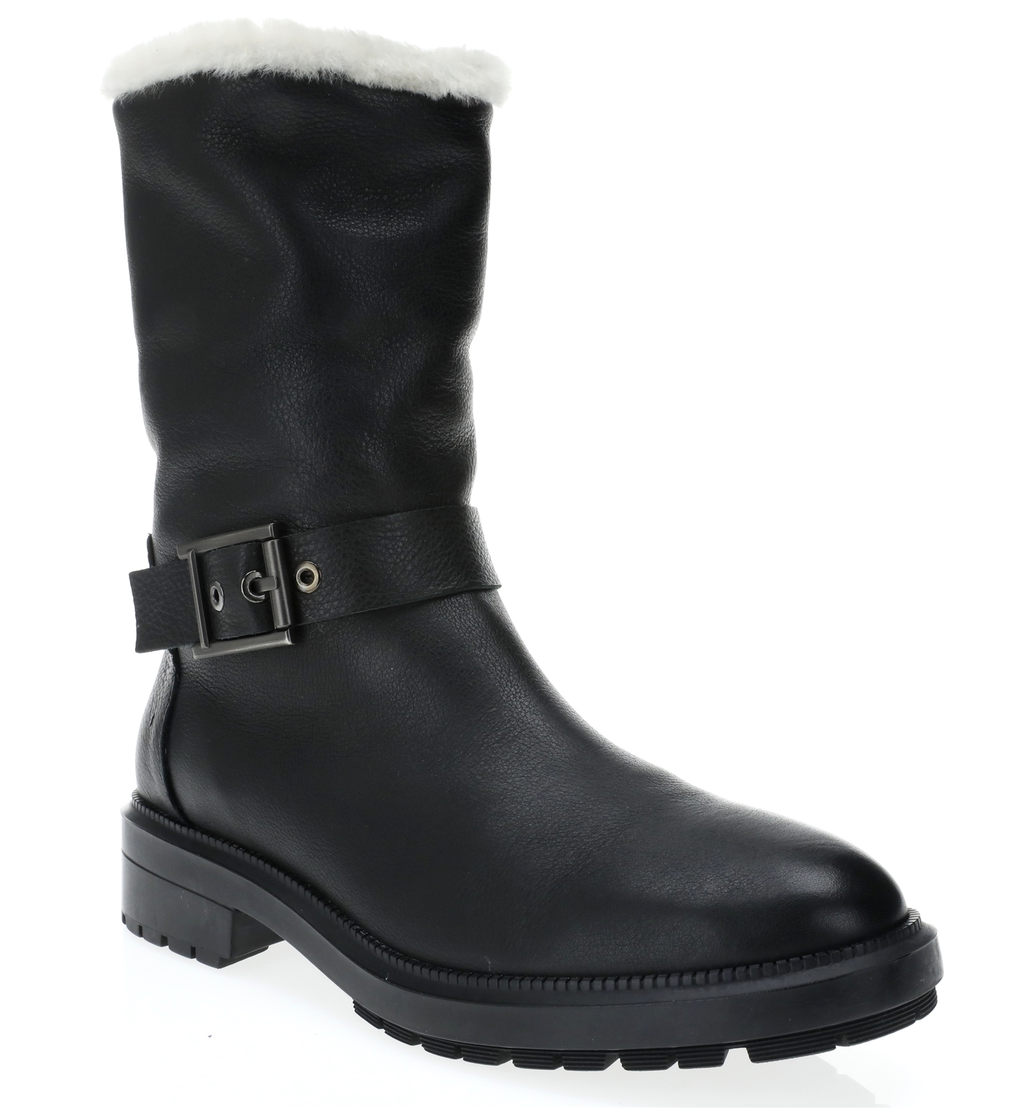 Aquatalia 255388 Womens Leather Mid-calf Boots Black Size 8.5 M