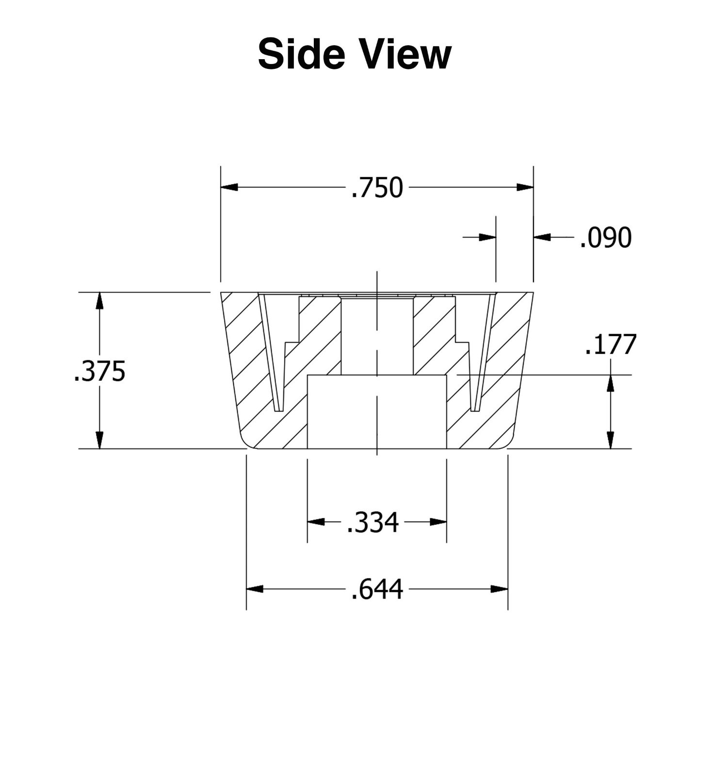 20 SMALL TALL ROUND RUBBER FEET  .750 W x .375 H AMPS RADIO GEAR - FREE S&H 