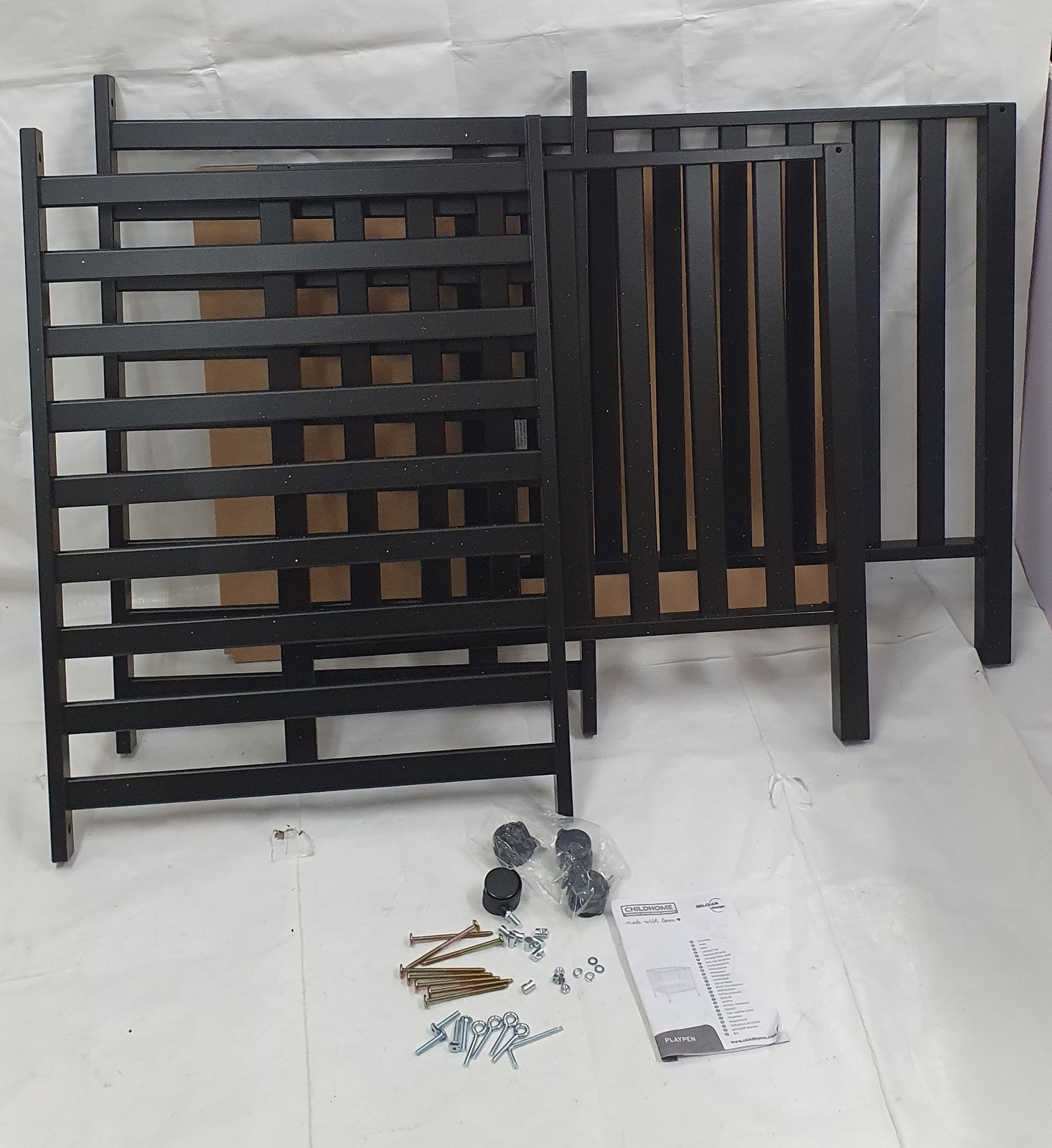 Childhome Barrieres De Securite Parc A Bebe 94 Avec Rouleaux 75 X 95 Cm Noir Ebay