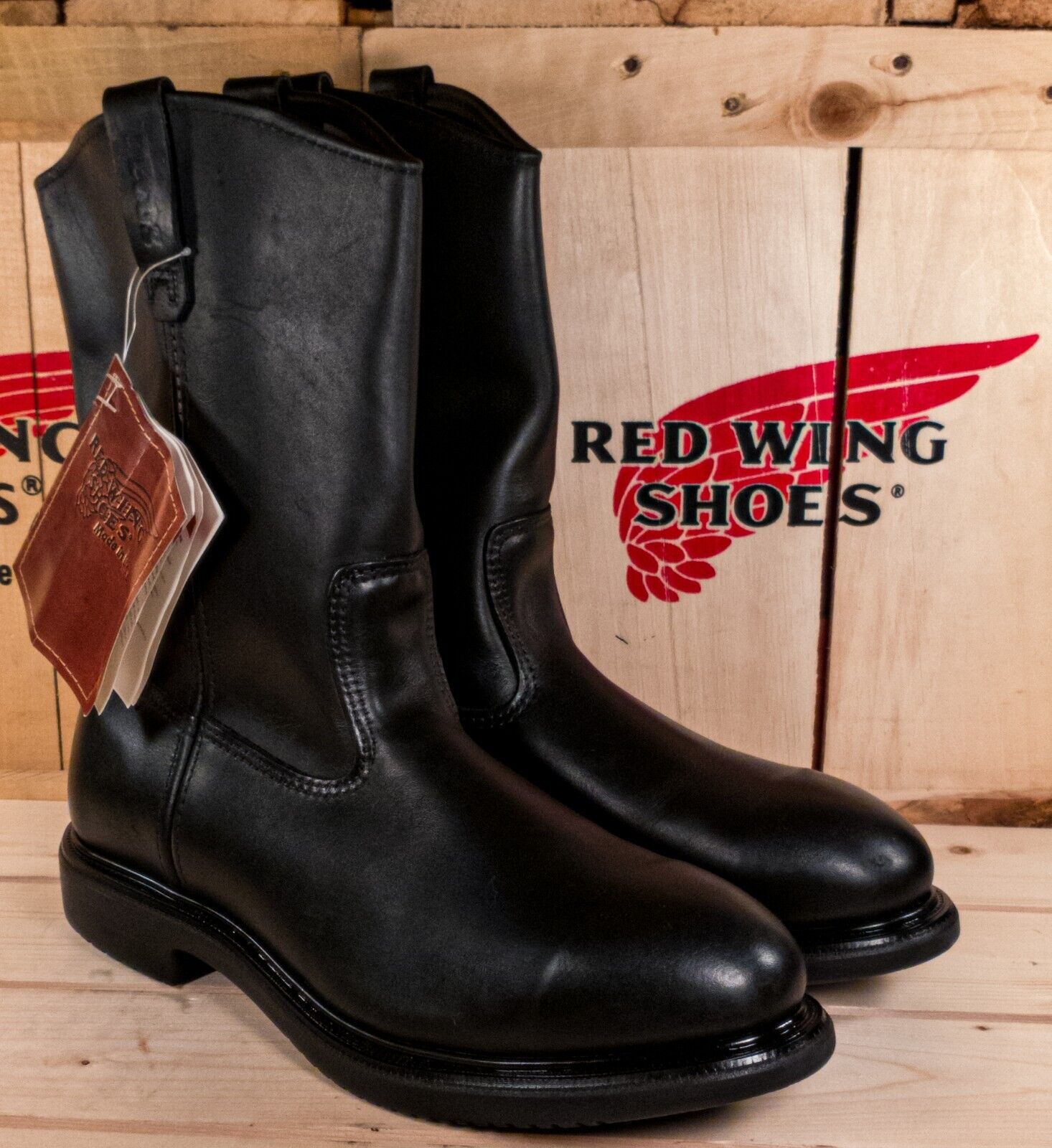 Red Wing 2253 Black Chrome Pecos Boots Size 12D (Steel Toe Red Wing 2253 Black Chrome Pecos Boots Size 12D (Steel Toe