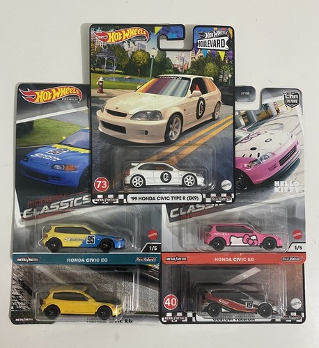 Hot Wheels '99 HONDA CIVIC TYPE R EK9 [White] VTEC & Honda