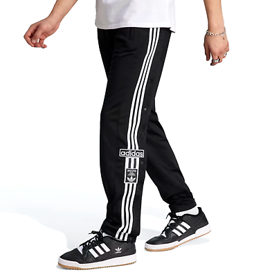 NEW MENS ADIDAS ORIGINALS ADIBREAK BUTTON TRACK PANTS ~SIZE LARGE IN8075