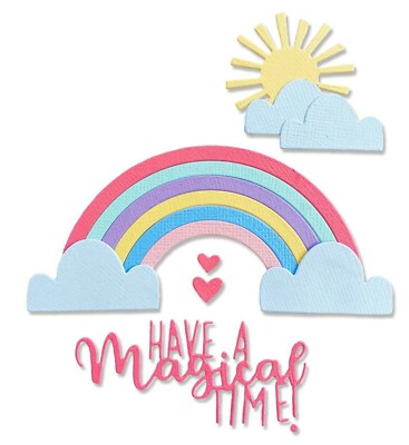 Sizzix Thinlits Rainbow Magic 8pc set #665087 Retail $12.99 by Olivia Rose