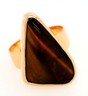 Handmade Tigers Eye Dress Ring 9ct Rose Gold Fine Statement Jewellery Size P-3.JPG
