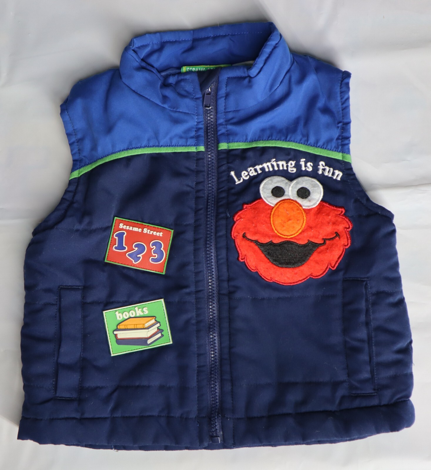 SESAME STREET boys fall winter full zip vest jacket size 12M
