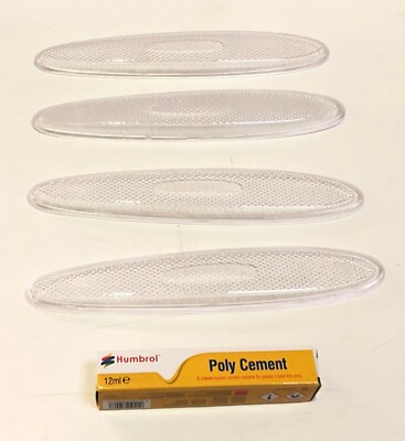 Jaguar XK8 & XKR Clear Reflector Lens Covers (1996 - 2006)