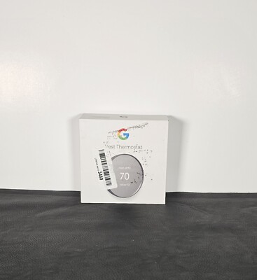 Google Nest Programmable Smart WiFi Thermostat and mounting plate White open box