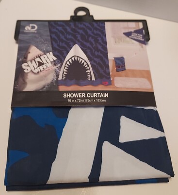 Discovery Jay Franco SHARK WEEK! Shower Curtain 70x72 Standard Jaws Great White