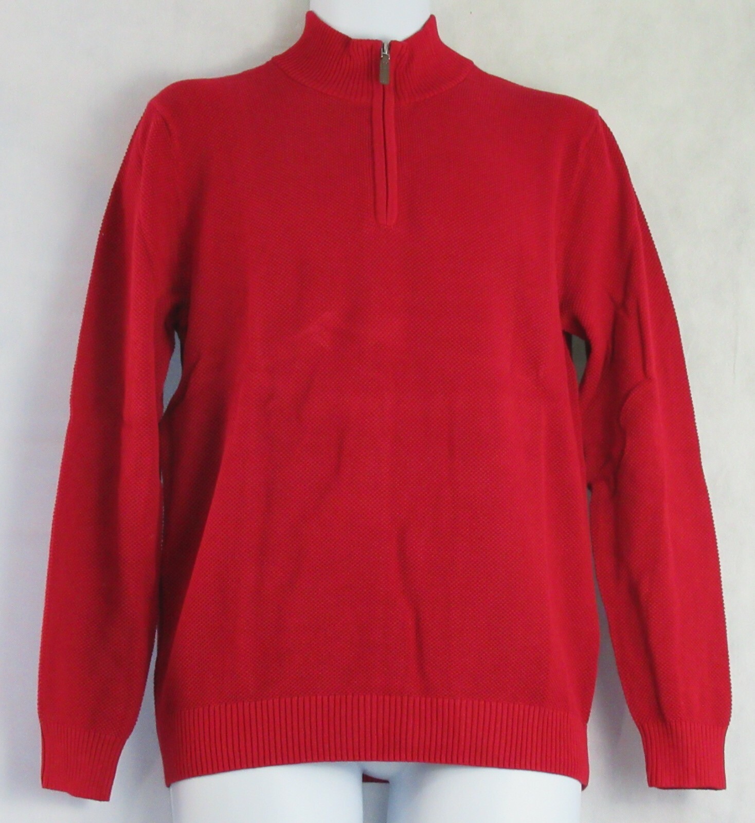 Club Room Men's 1/4-Zip Textured Cotton Pullover Sweater, Assorted Colors