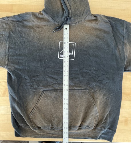 Pre-owned Travis Scott Authentic  Astroworld Nyc Hoodie Bleached Black Size Large