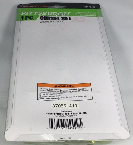 Wood Working Chisels Woodworking Hand Tools Tool  4-PC Piece SET 1/4 1/2 3/4 1