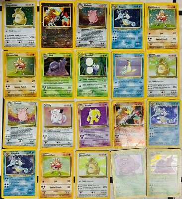 Pokemon Vintage WoTC    Lot of Cards Holos Childhood Collection TCG Cards  