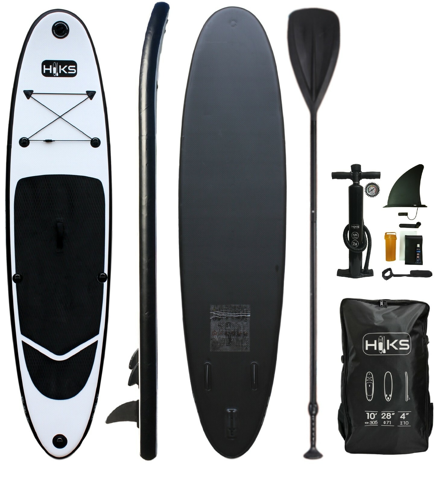 SUP Board Inflatable 3m Stand Up Paddle Board Black SUP Set HIKS 10ft