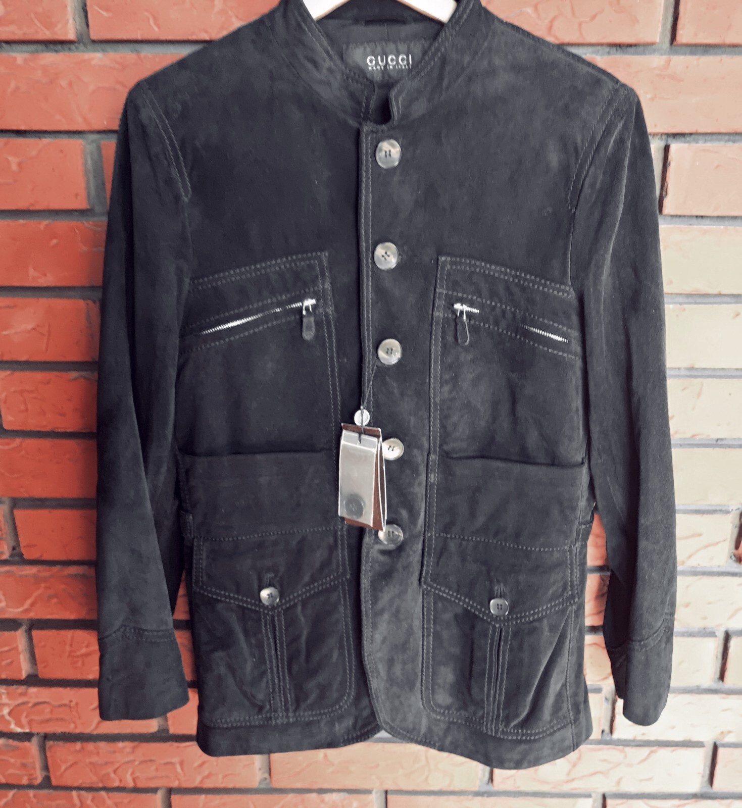 VINTAGE Gucci Men's Suede Leather Jacket Tom Ford Era Made VINTAGE Gucci Men's Suede Leather Jacket Tom Ford Era Made