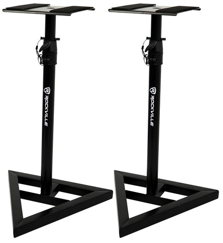 Rockville RVSM1 Pair of Near-Field Studio Monitor Stands w/ Adjustable Height