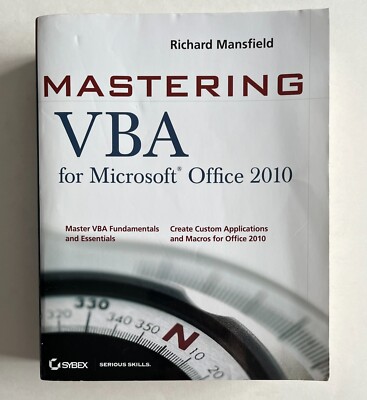 Mastering VBA for Office 2010 by Richard Mansfield - Used Book