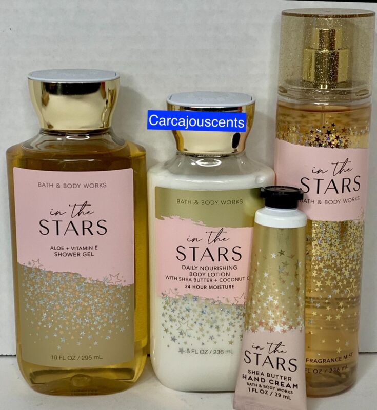 Bath & Body Works In The Stars Shower Gel Body Lotion Hand Cream Mist Gift Set