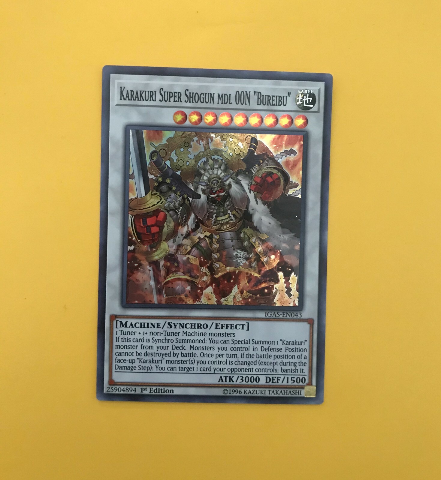 Yu-Gi-Oh! Karte – Karakuri Super Shogun MDL 00N Bureibu – Super Rare, Unlimited Edition
