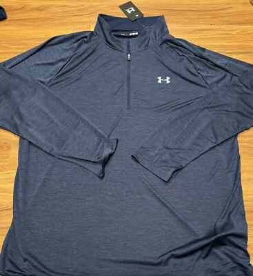 UNDER ARMOUR Mens 1/2 Zip 4XLT Tall Pullover Tech Shirt THIN NEW w/tags 4XL