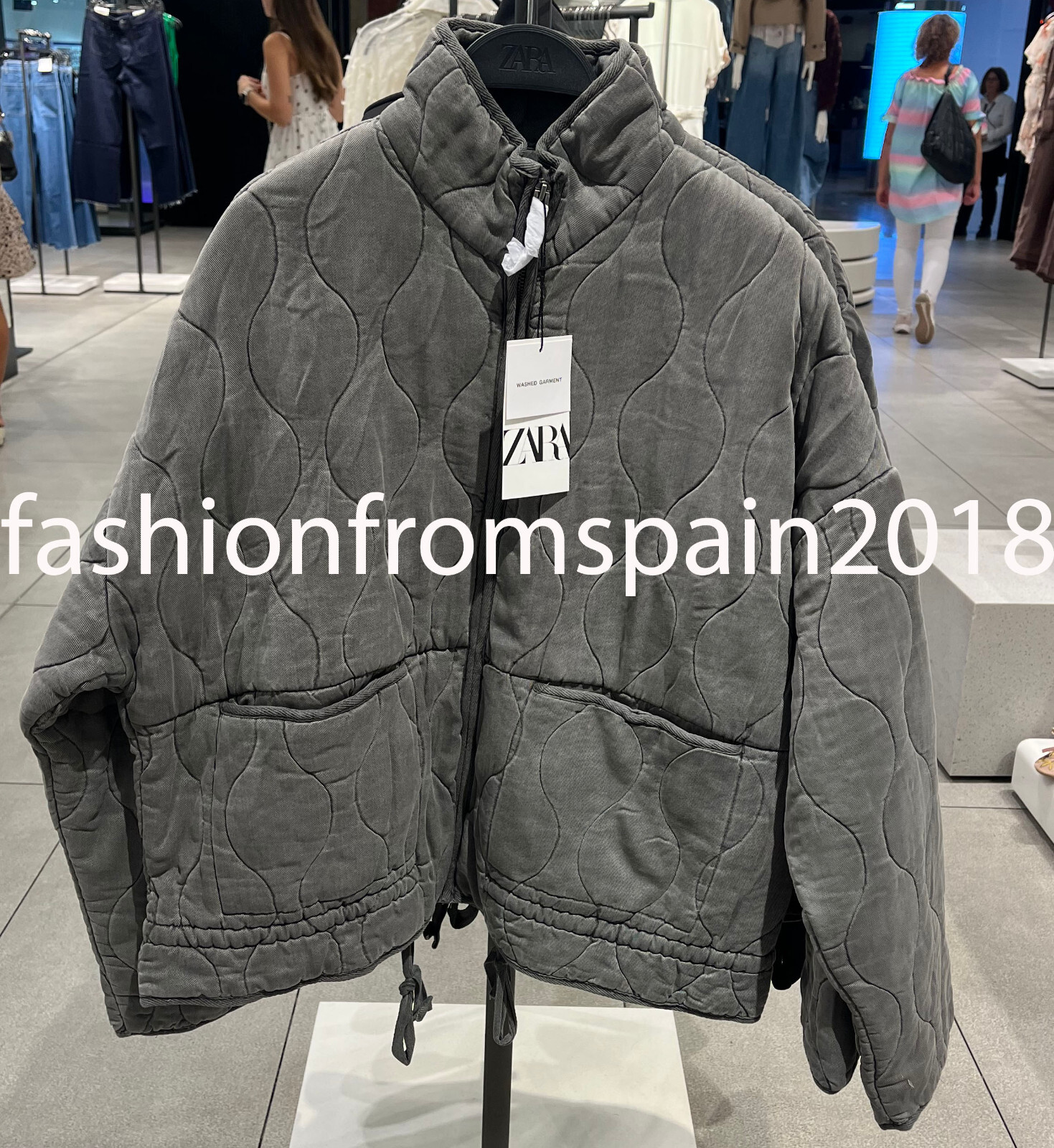 ZARA NEW WOMAN ZW COLLECTION PADDED JACKET GREY XS-XL 4088 ZARA NEW WOMAN ZW COLLECTION PADDED JACKET GREY XS-XL 4088