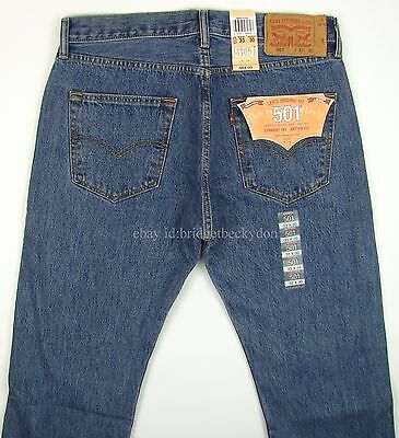 Levis 501 Jeans New Mens Original Button Fly NWT 29 30 31 32 33 34 36 38 40 42
