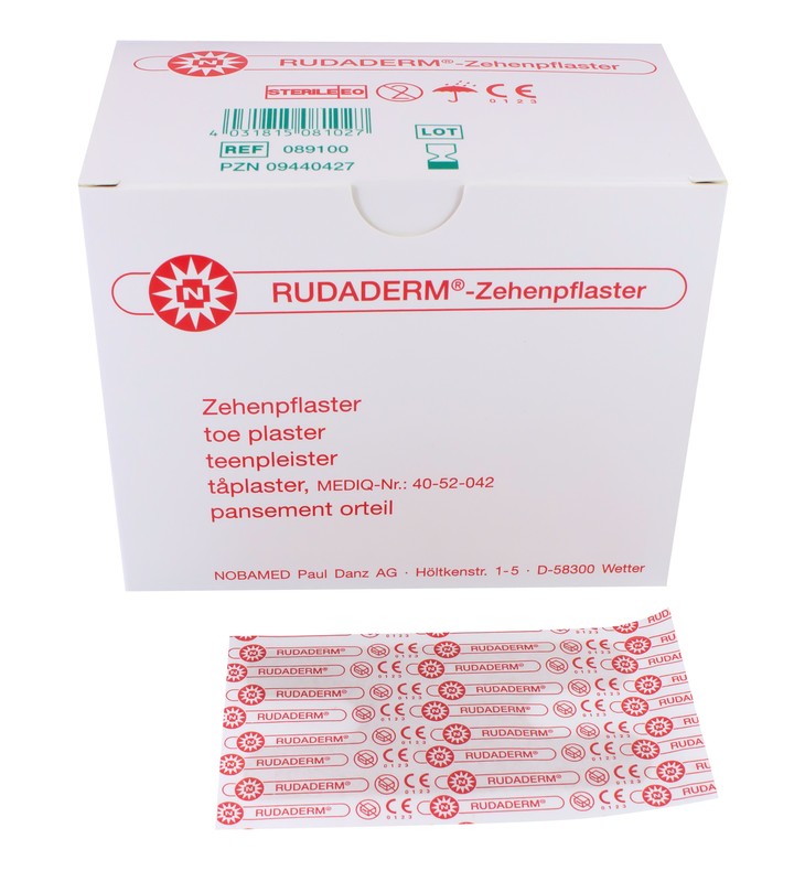 Noba Rudaderm Zehenpflaster | Zehenschutz | Wundpflaster | Braun | 100 StÃ¼Ck