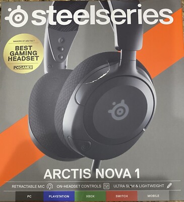 New | Free   |SteelSeries Arctis Nova 1 Wired Headset for PC, PS4|5,Xbox,Switch