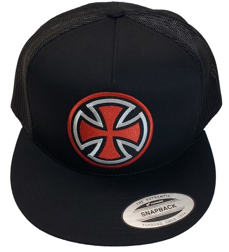Chopper Iron Cross Patch Yupoong Trucker Hat / YP Classics