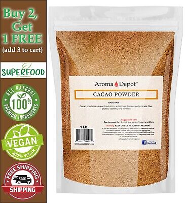 Raw Cocoa/ Cacao Powder 1 lb 100% Pure Natural Raw Chocolate Arriba Nacional